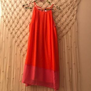 Pink and orange dress